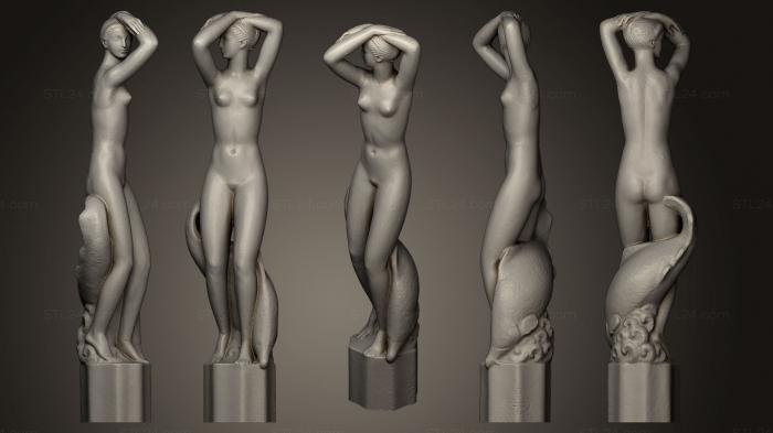 Статуэтки люди (Статуя девушки Псек, STKH_0102) 3D модель для ЧПУ станка